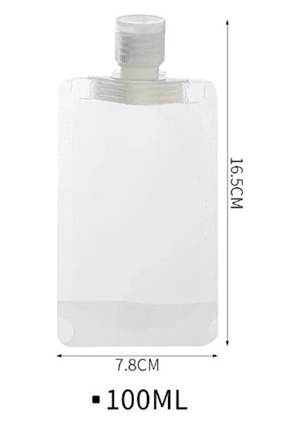 MOBEE Taşınabilir Sıvı Seyahat Kiti Pratik Sıvı Seyahat Torbası Krem Şampuan Kabı 3 Adet 100ml