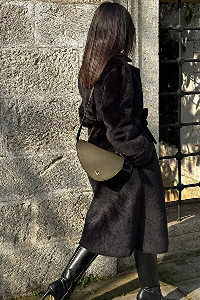 Mollycrush حقيبة جلدية خضراء |   حقيبة يومية لليد والذراع والكتف مع شماعة جانبية