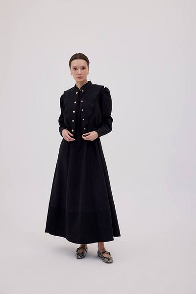 Molly Nelly Γυναικείο Σετ μπουφάν Bomber Μαύρο Gilet