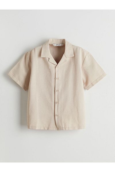 LC Waikiki New Season Linen Mixed Boy's Shirt - S5Jq69Z4