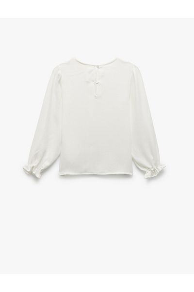 Koton Crew Neck Long Sleeve Viscose Blouse