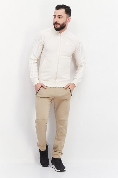 adidas Men Sportswear Fit Brand Logo Outdoor Sweatshirt, Beige