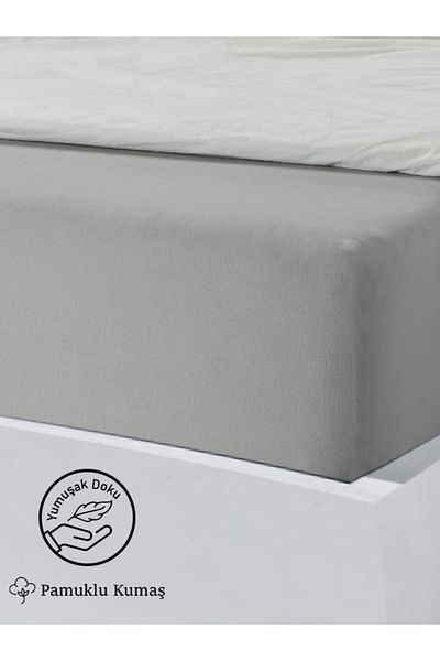 serelya 100X200Cm Premium Ranforce Cotton Single Fitted Sheet with Pillow Gift