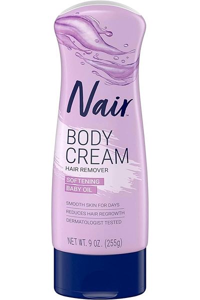 Nair 255 gr Softening Baby Oil Body Cream - Hair Remover, Smooth Skin for Days
