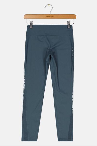 adidas Kids Girl Graphic Print Pull On Leggings, Blue