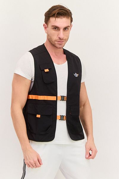 adidas Men Sportswear Fit Sleeveless Outdoor Vest, Black