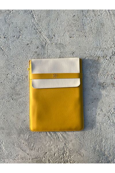 YOUC Design MacBook Pro وAir وغيرها من أجهزة الكمبيوتر المحمول المقاومة للماء - حقيبة كمبيوتر محمول من الجلد الصناعي النباتي مقاس 13 بوصة و14 بوصة و15 بوصة