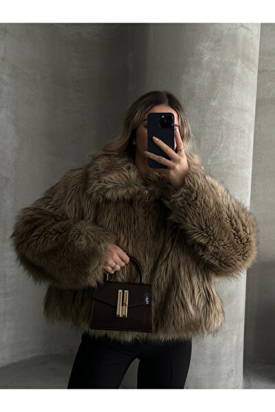 Night Geantă de mână și de umăr pentru femei Montanna Model Bitter Brown