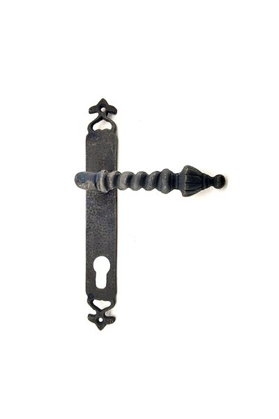 Easy Tedarik Antique Style Decorative Brass Burma Bathroom Door Handle - 247x35 mm, Oxide