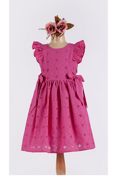 Tivido Bowknot Embroidered Girl's Dress