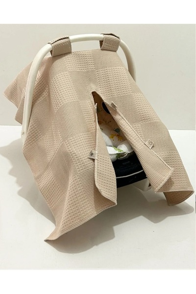 Babycitytr BABYCİTY %100 PAMUK ÇOK AMAÇLI PETEK PİKE PUSET ÖRTÜSÜ & MİNDERİ