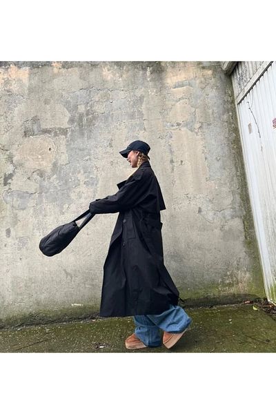Natavanbutık Black Color Trench Coat
