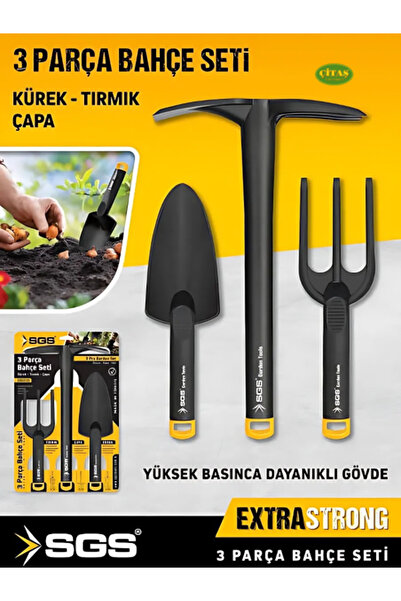 ÇİTAŞ ÜÇLÜ BAHÇE HOBİ SETİ (KÜREK TIRMIK ÇAPA)
