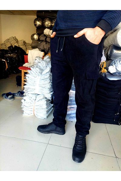 SURMARİ Ανδρικό φούτερ Cargo Pocket Regular Fit Winter Fleece
