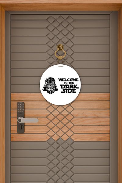 Rugmood Μοντέρνο Στολίδι Πόρτας Λευκό Σκούρο Stde Star Wars Στολίδι Εξωτερικής Πόρτας
