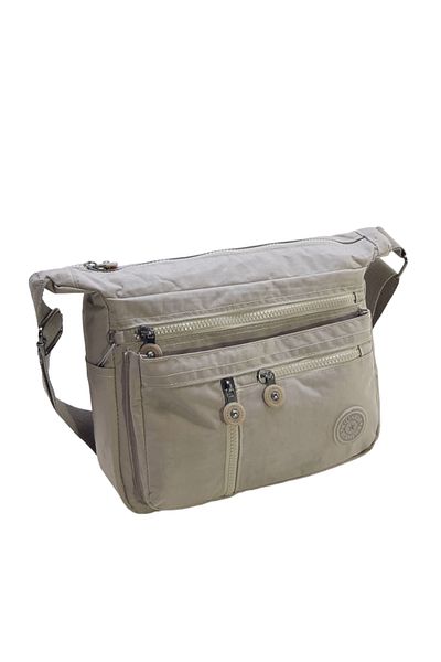 Baginn Klinkır Geantă Messenger pentru damă, cu buzunare multiple, curea încrucișată 25*20 cm, geantă de umăr de zi cu zi, ușoară, cremă
