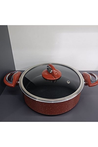 MORMAVİ 24cm Granite Crown Titan Basic Cookware - Carniyarik, Rice and Fountain Set