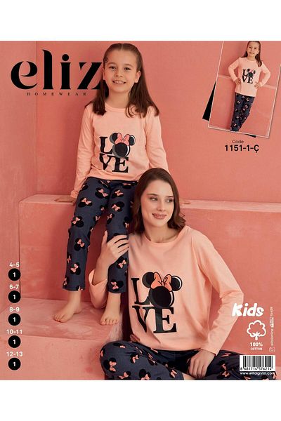 VERA COLLECTİON GIRL'S PAJAMA SET