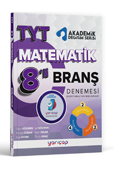 Çap Yayınları YarıÇap TYT Matematik 8 li Branş Denemesi