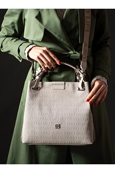 çantamgelsin Just Polo Women's Braided Large Size Adjustable Strap 4-Compartm...