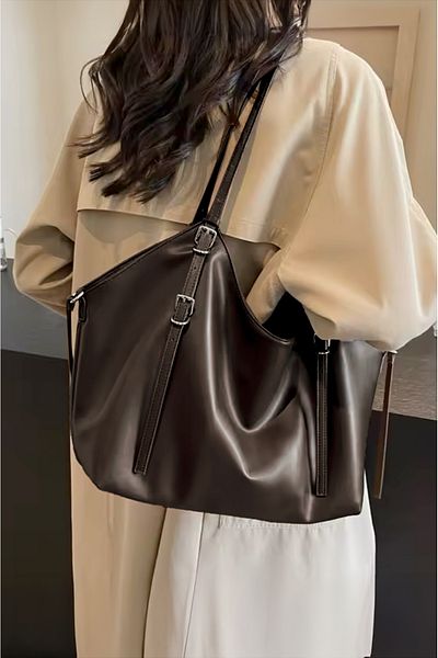 Rimense Women's Brown Faux Leather Hand and Shoulder Bag