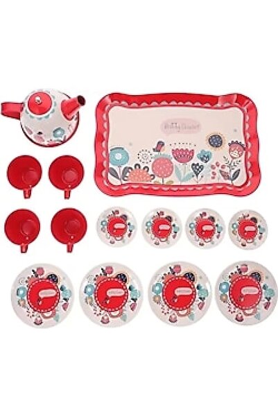 Fark Teknoloji Oyuncak Çay Seti Tepsili Metal 14 parça