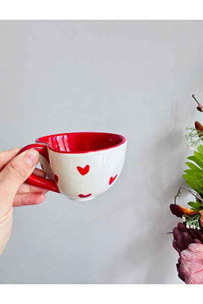 Bayerseramik Seramik El Yapımı Kalp Kupa
