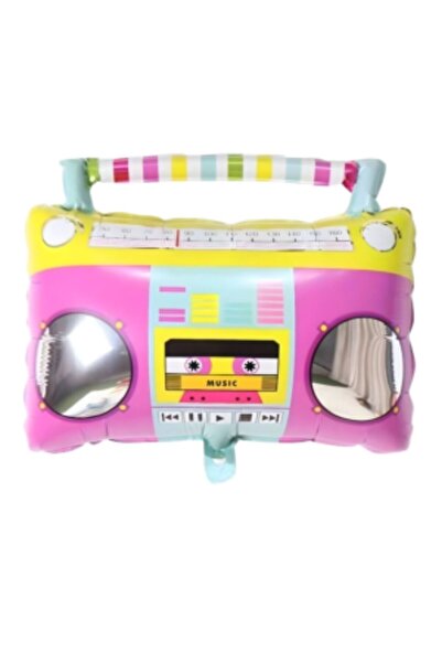 parti sürprizi Radio Teyp Kaset Çalar Şekilli Folyo Balon 1 Adet
