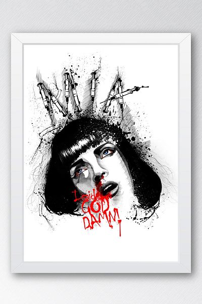 Saturn Pictură înrămată Pulp Fiction - Pictură cu poster roman Fim ieftină