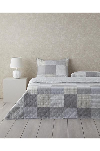 English Home Gray Tetragon 160X220 cm Single Bedspread Set