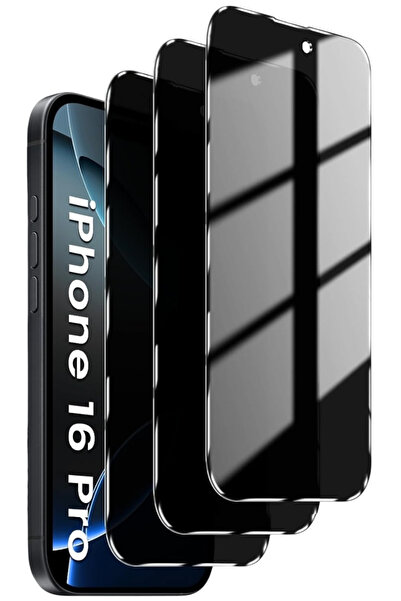 Evax (3'LÜ GUARD HAYALET) Iphone 16 Pro Uyumlu Hayalet Tam Kaplayan Guard Cam...
