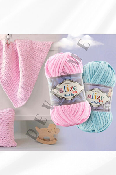 devhome Alize Velluto Velvet Hand Knitting Rope Cardigan Booties Home Boots Scarf Hat Blanket Slippers 3 Pieces