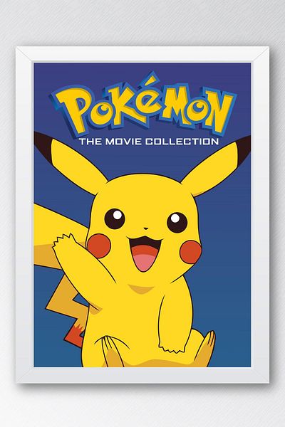 Saturn Πίνακας με κορνίζα Pokemon - Πίνακας αφίσας κινουμένων σχεδίων Pikachu