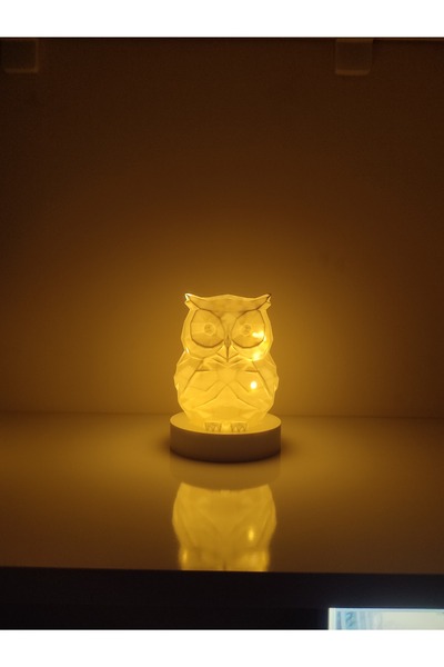USKWORKSHOP Baykuş Desenli Masaüstü Gece Lambası