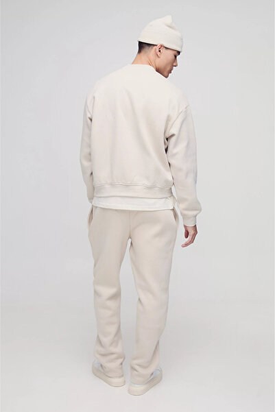 Superlife Ανδρικό παντελόνι με στάμπα Brooklyn με χοντρό 3 νήματα με φλις μέσα Spr24ea70