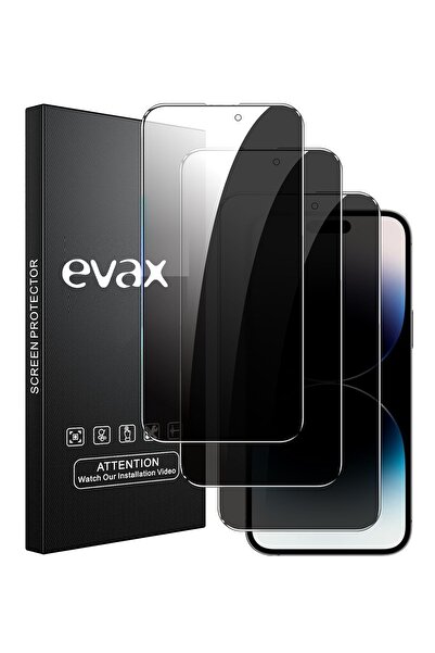 Evax (3'LÜ GUARD HAYALET) Iphone 14 Pro Uyumlu Hayalet Tam Kaplayan Guard Cam...