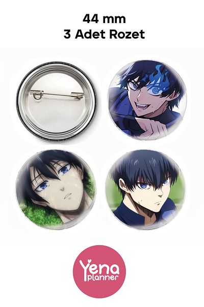 Yenaplanner Set de ornamente pentru geanta Blue Lock / Set de insigne