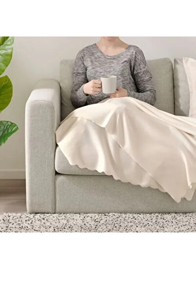IKEA Premium Ürün Kaliteli Ürün Şık Tasarım Konforlu Yumuşak Doku Bakımı Kolay 120x160 Cm Örtü THORGUN