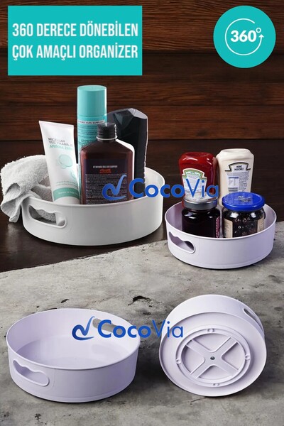 Genel Markalar 360 Derece Dönen Banyo & Buzdolabı & Mutfak Düzenleyici Dönebi...