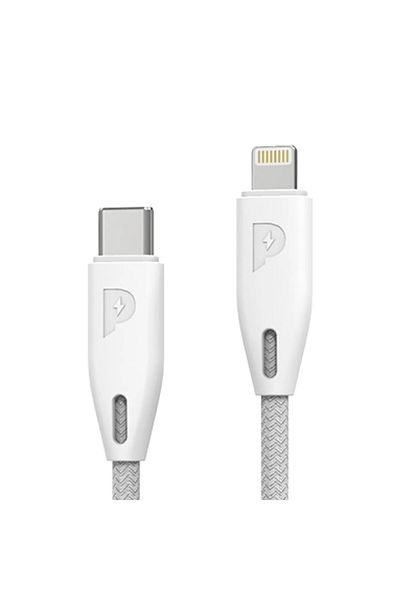 Powerology Braided Usb-C To Lightning Cable 2M - White