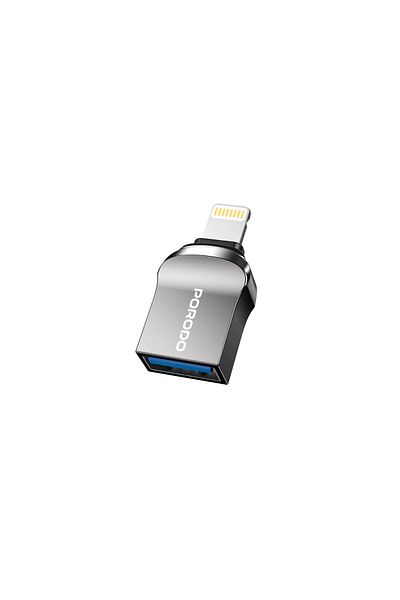 porodo Usb A To Lightning Adapter 0.12M Cable - Black