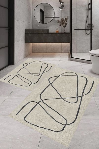 Eliana Home Eliana Homedigital Printing Modern Bathroom Carpet Double Bath Mat Lna5-Fnl279 100X60+60X50 cm
