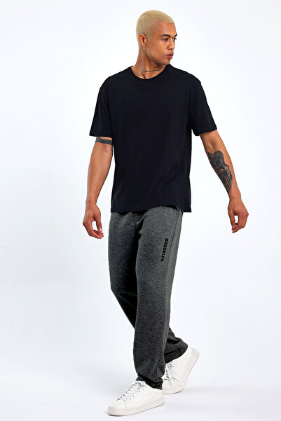 Superlife Ανδρικό παντελόνι με στάμπα Brooklyn με χοντρό 3 κλωστές και εσωτερικά φλις Spr24ea70