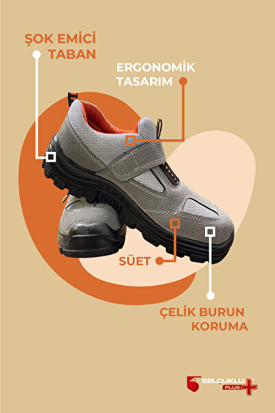 ADESAN İş Güvenliği Ayakkabısı Çelik Burun Süet Siyah S1