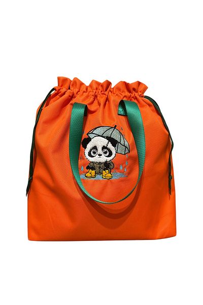 Atelier Bomonti Waterproof Wet Dry, Dirty Clean, Beach Pool Functional Orange Punch Pattern Bag