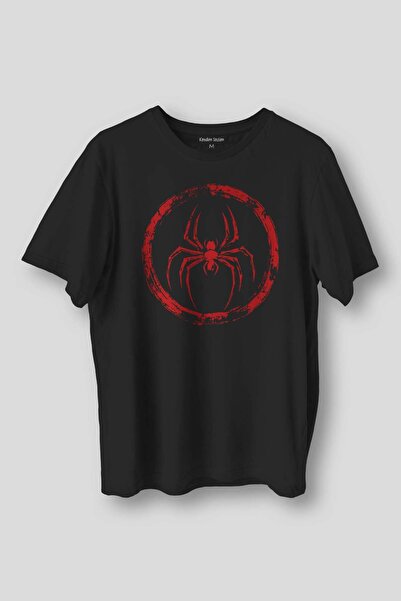 ZOKAWEAR Spider Spider Gothic Spider Man Animal Gym Sports Printed Black T-Shirt