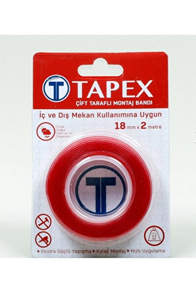 TAPEX VHB Çift Taraflı Silikonlu Montaj Bandı ( OGS BANT )18mmx2m