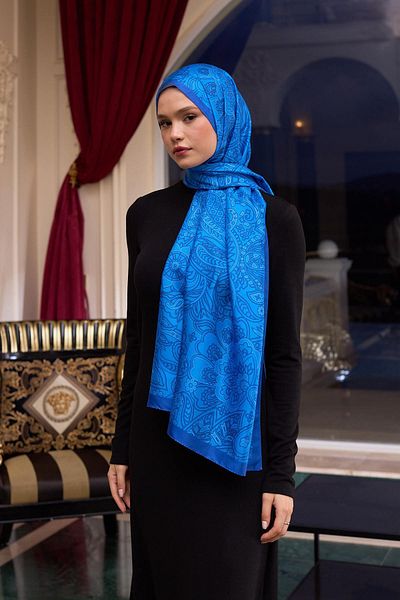 İpekhan Μεταξωτό σάλι Saks Voile με σχέδιο - 9803-22