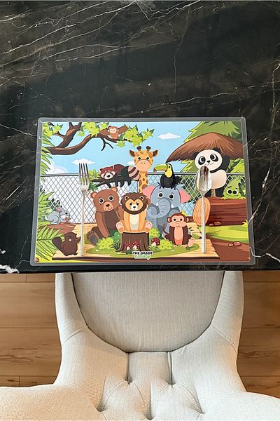 The Grade 2-Piece Placemat - Animal Themed Children's Placemat (42X28 cm)
