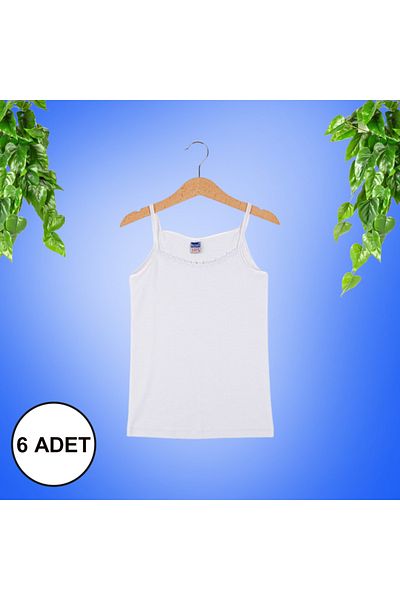 Berrak Tricou cu nervuri pentru fete cu bretele subțiri